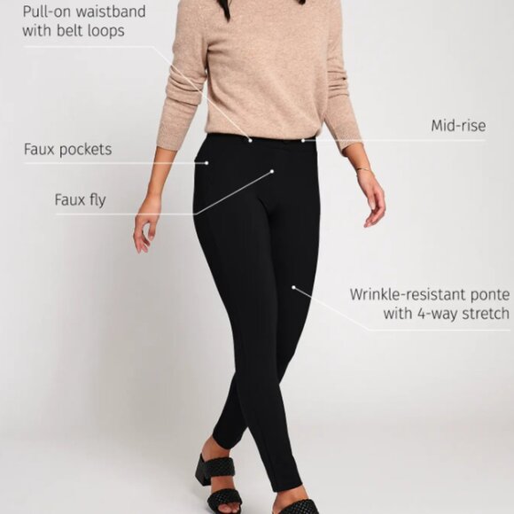 New Classic Dress Pant Yoga Pant | Skinny | Petite, Small - Picture 3 of 15